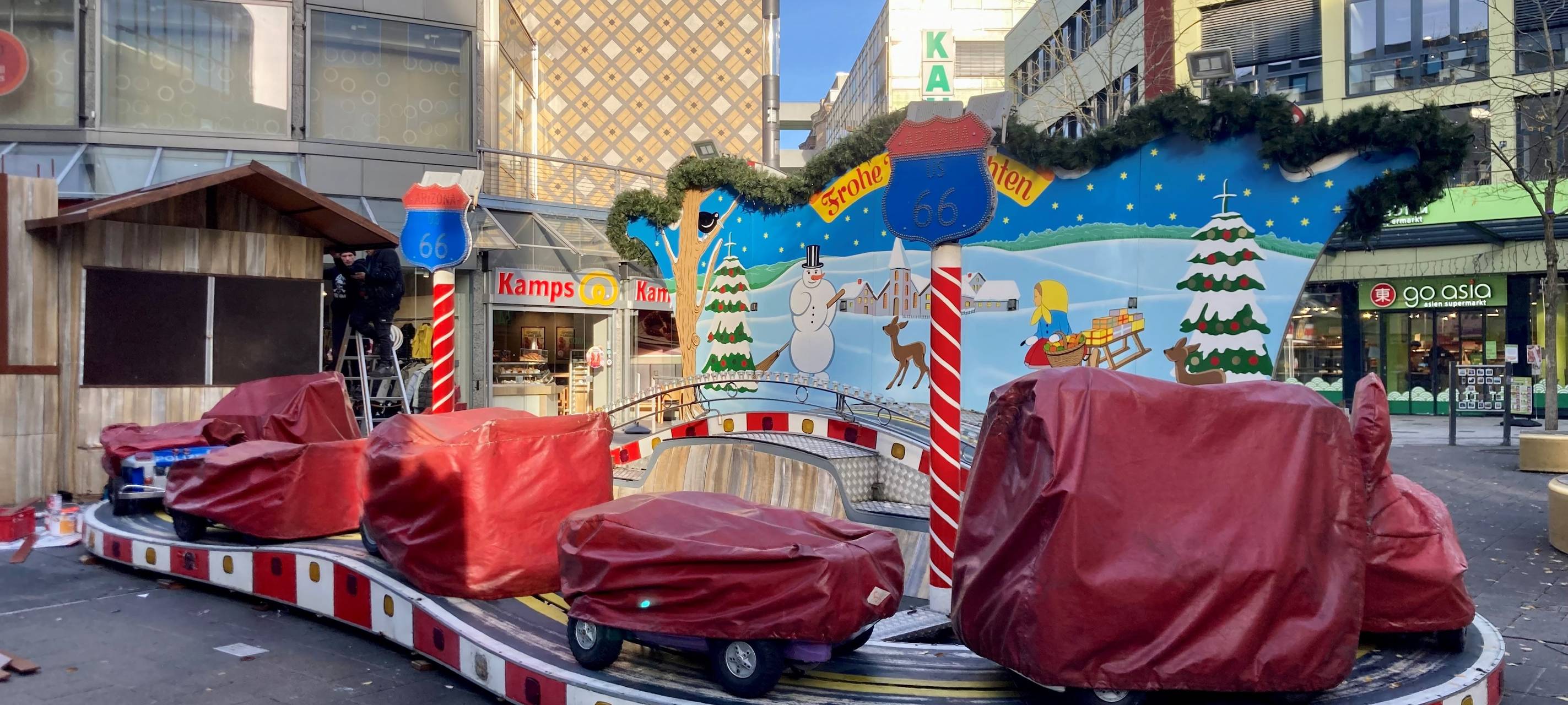 Weihnachtsmärkte werden aufgebaut