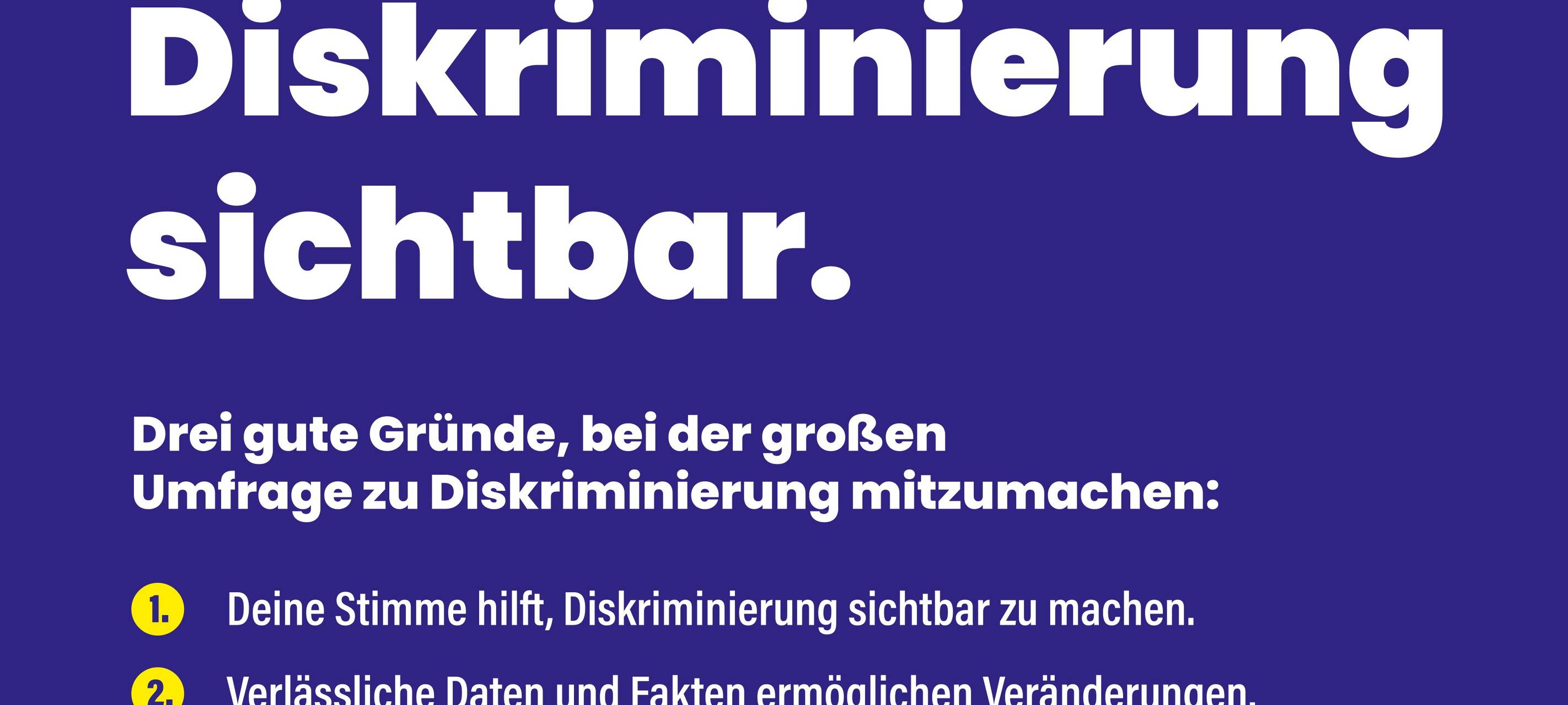 Befragung zu Diskriminierung