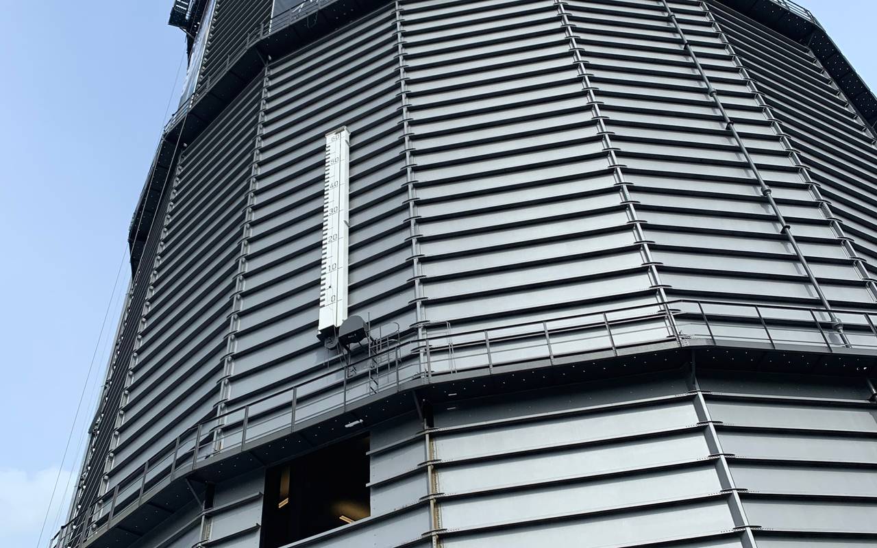 Gaskessel Heckinghausen Heckinghauser nach Umbau fertig Wahrzeichen Turm Aussicht Aussichtsplattform