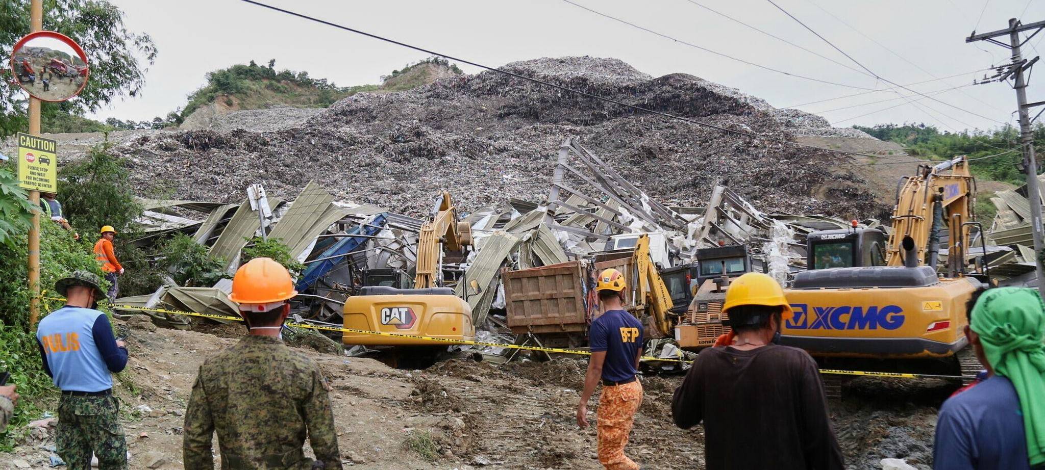 Mülllawine auf Deponie in Philippinen