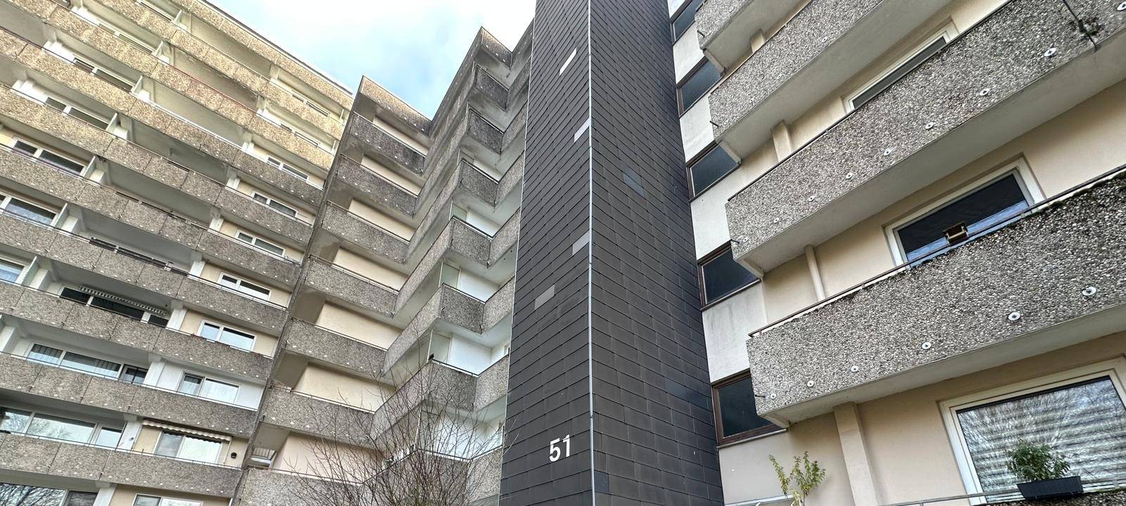 zu sehen sind die Gebäude am Mastweg