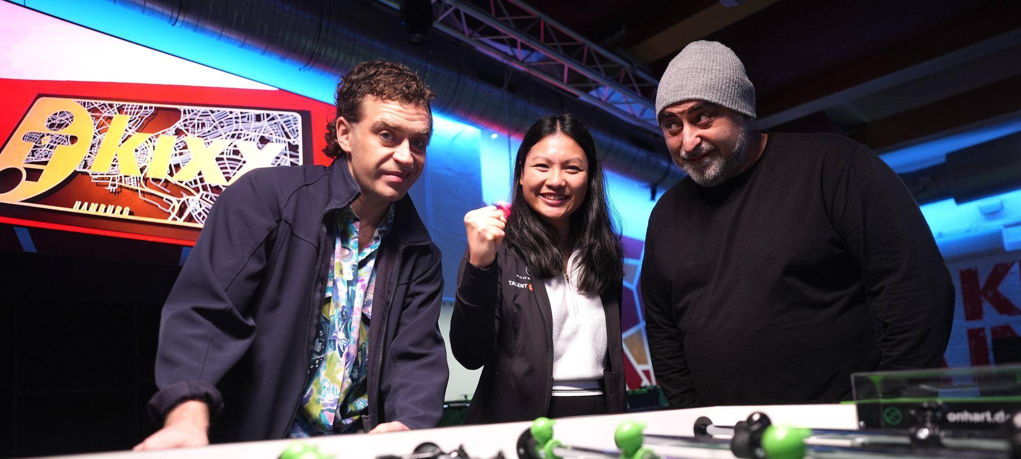 Kickern mit „Großstadtrevier“-Ensemble