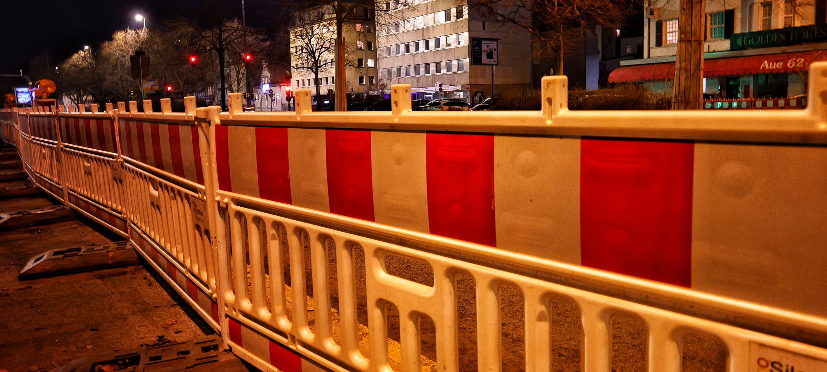 Baustelle bei Nacht