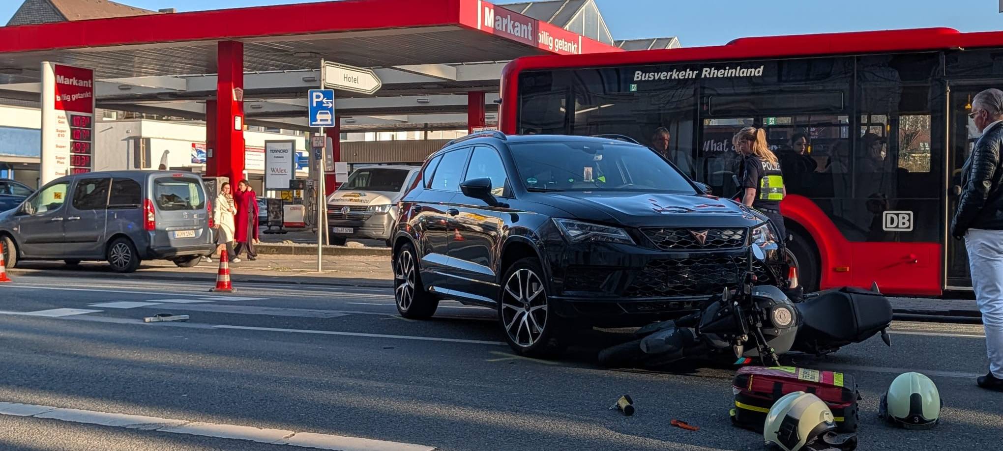 Unfall mit Motorrad in Elberfeld
