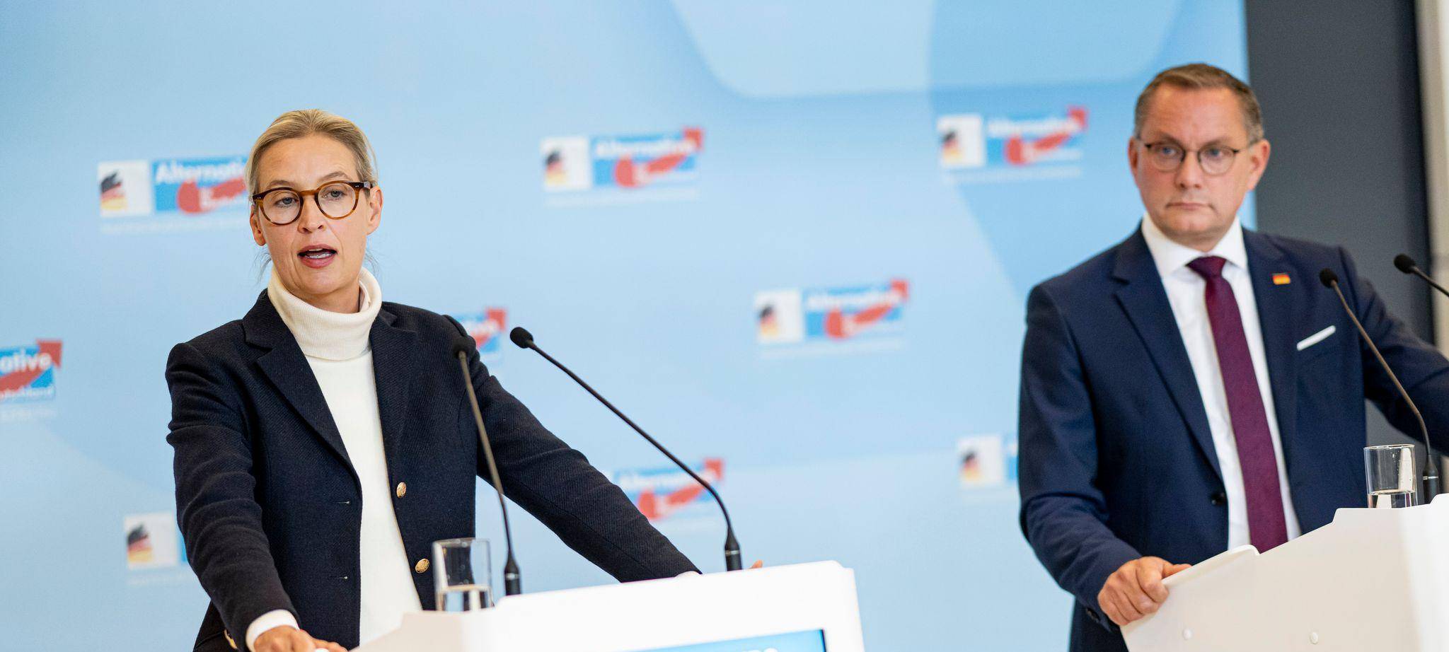 AfD-Chefs Alice Weidel und Tino Chrupalla (Archivbild)