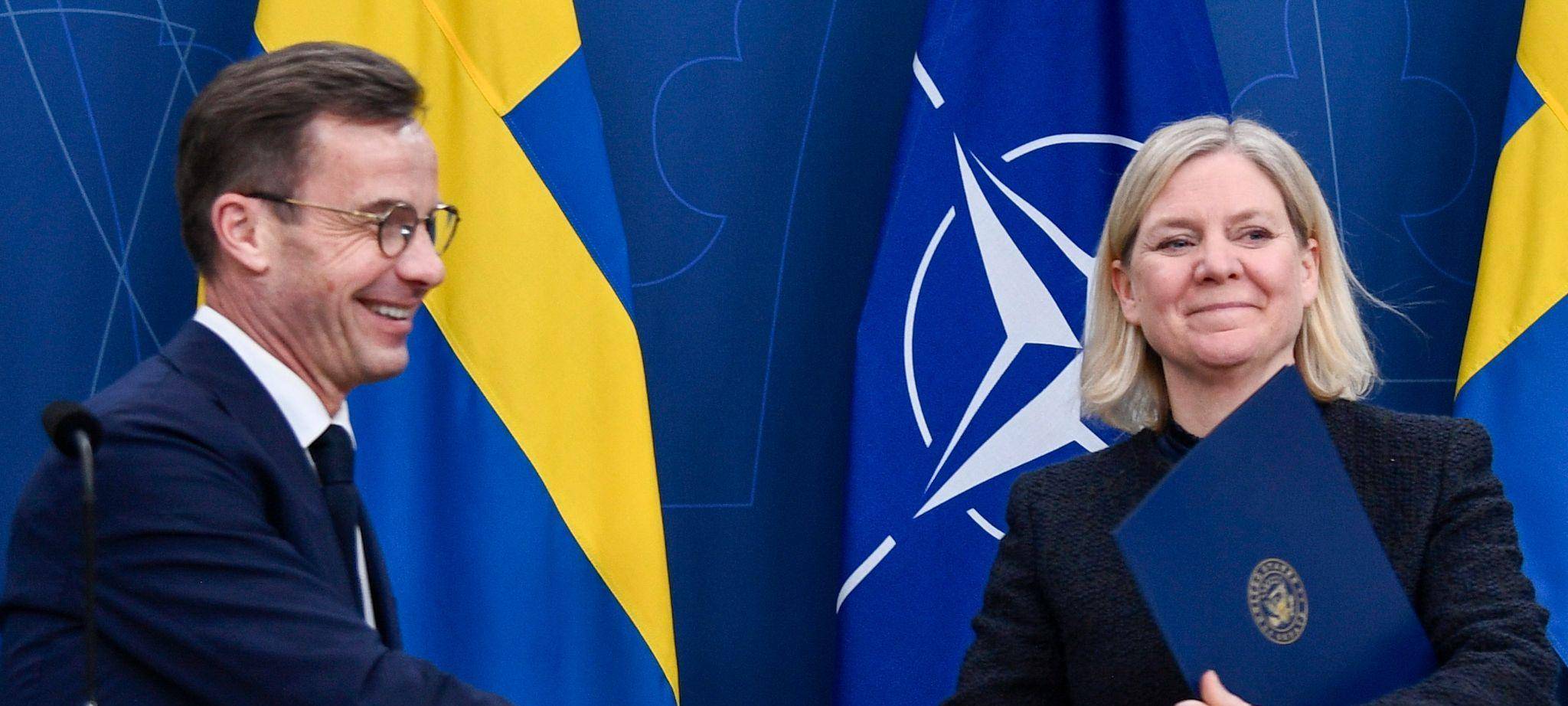 Pressekonferenz zur Aufnahme Schwedens in die Nato