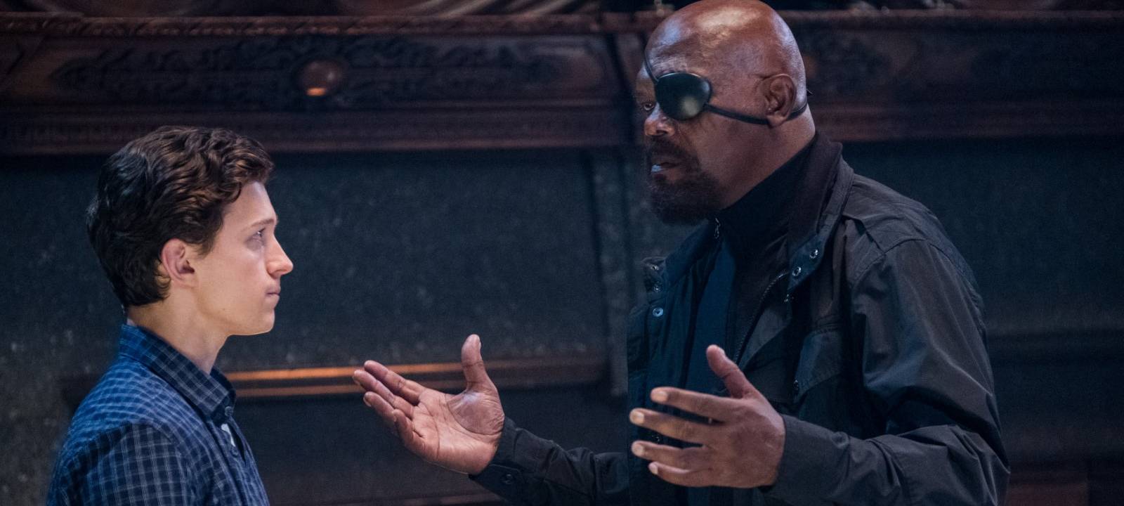 Spider-Man trifft auf seinen Gegenspieler Nick Fury.