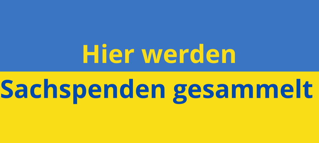 Sachspenden-Sammlungen, Wohnungen und Hilfe für ukrainische