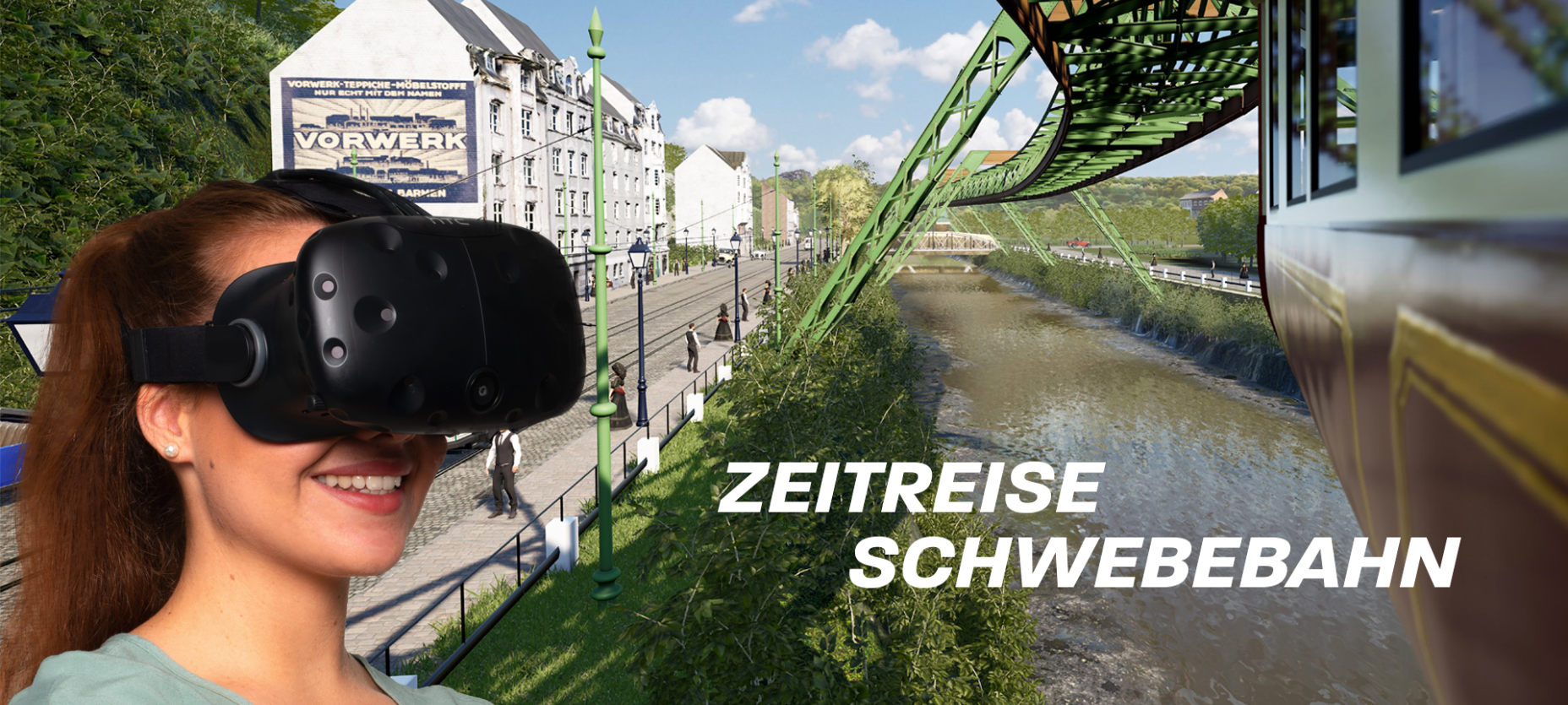 Virtuelle Zeitreise mit Schwebebahn