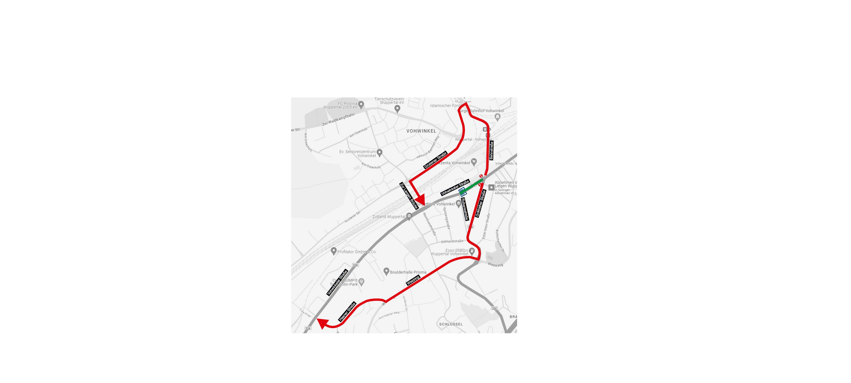 Straßensperrung in Vohwinkel