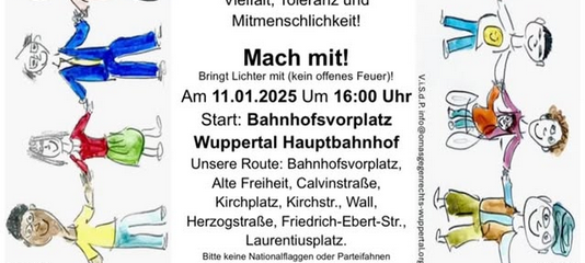 Menschenkette für Demokratie