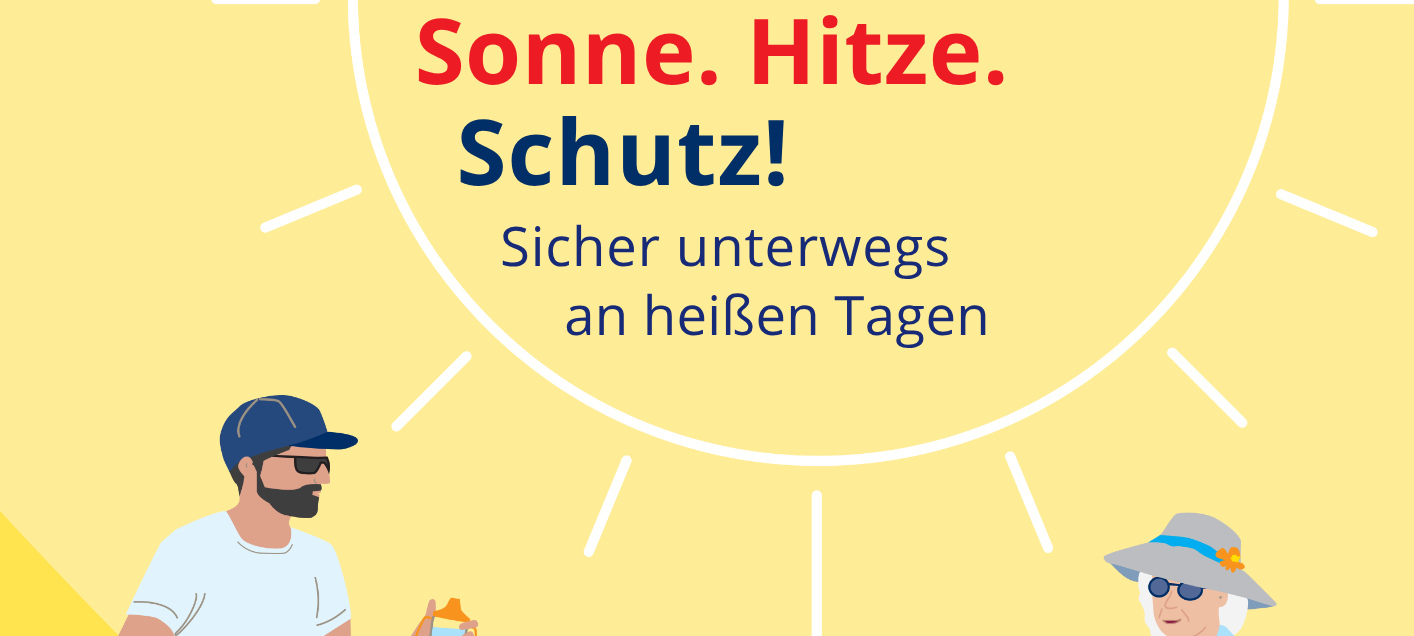 Plakate geben Tipps gegen Hitze