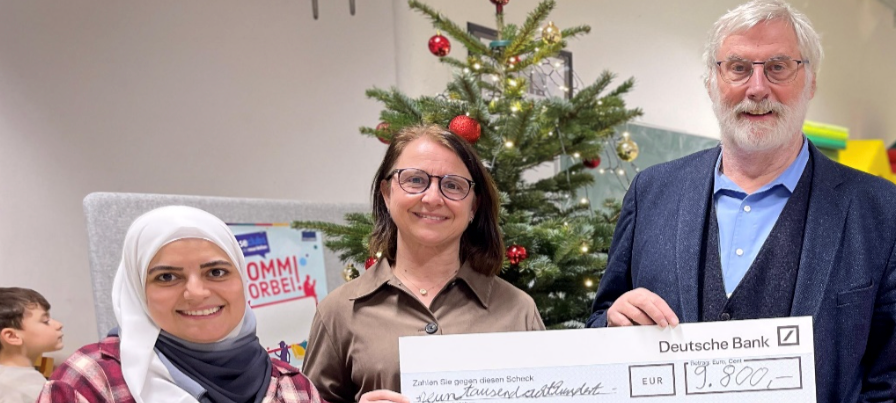 Scheck für Stadtteilzentrum Krawatte