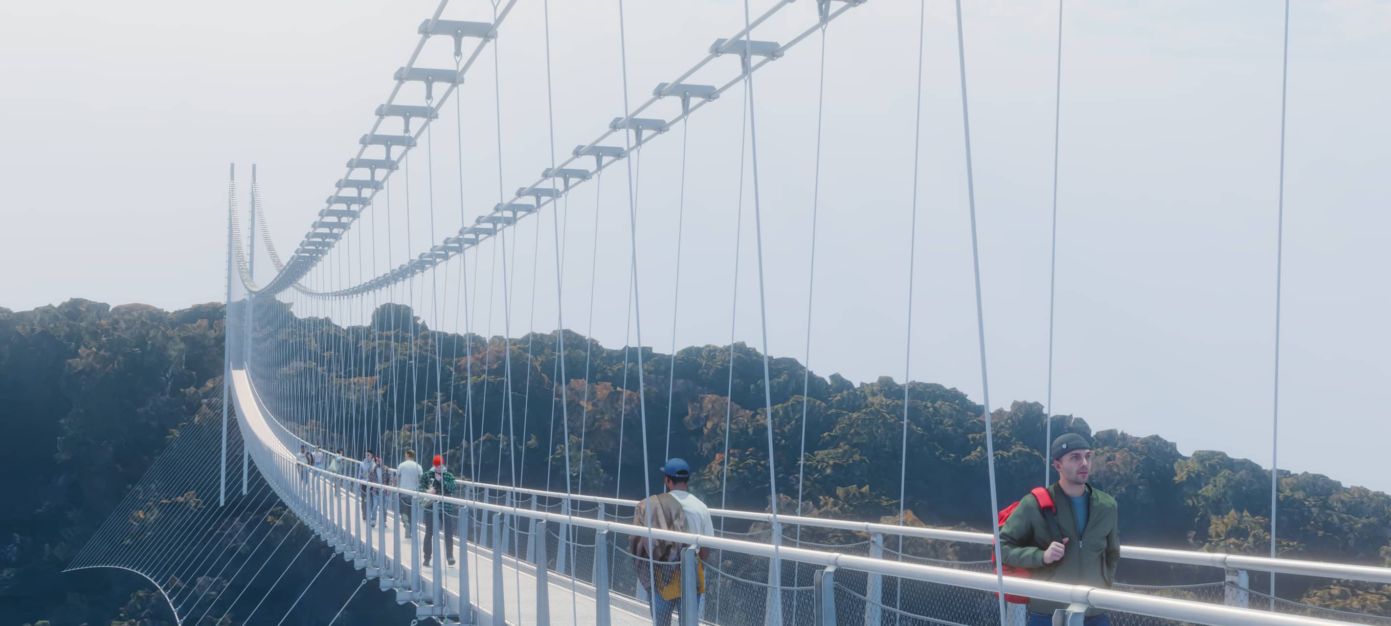 Hängebrücke und Seilbahn in Wuppertal
