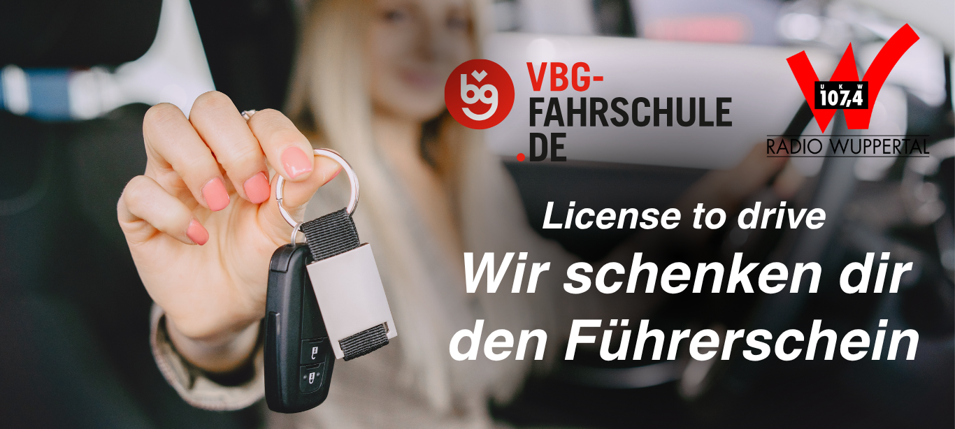 Radio Wuppertal und die VBG-Fahrschule schenken Dir den Führerschein